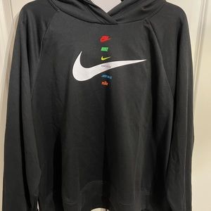 Nike Women’s 2X Swoosh Hoodie - Black/multicolor
